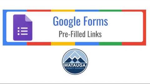 Google Forms Pre-filled Links