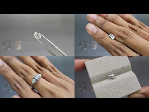Kunzite light green octagon cut 0.83 carats, Pakistan Video  № 1