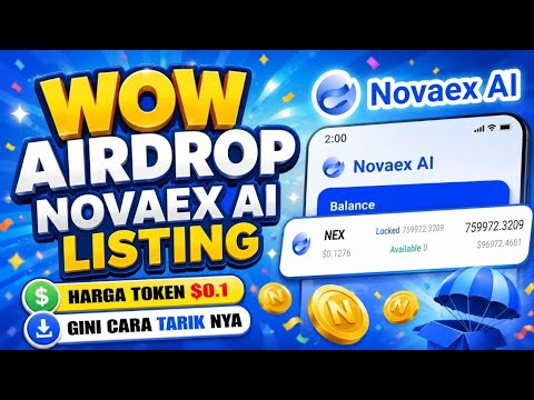 🔥 NOVAEX AI LISTING! Cara Tarik Airdrop Novaex AI Terbaru 2026 | Harga Token NEX Tembus $0.1?