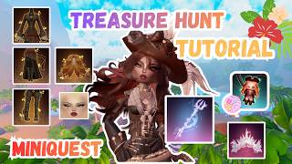 TREASURE HUNT AND MYSTERIES OF SEASHELL COVE TUTORIAL  #dresstoimpress #dti #scarlet #roblox
