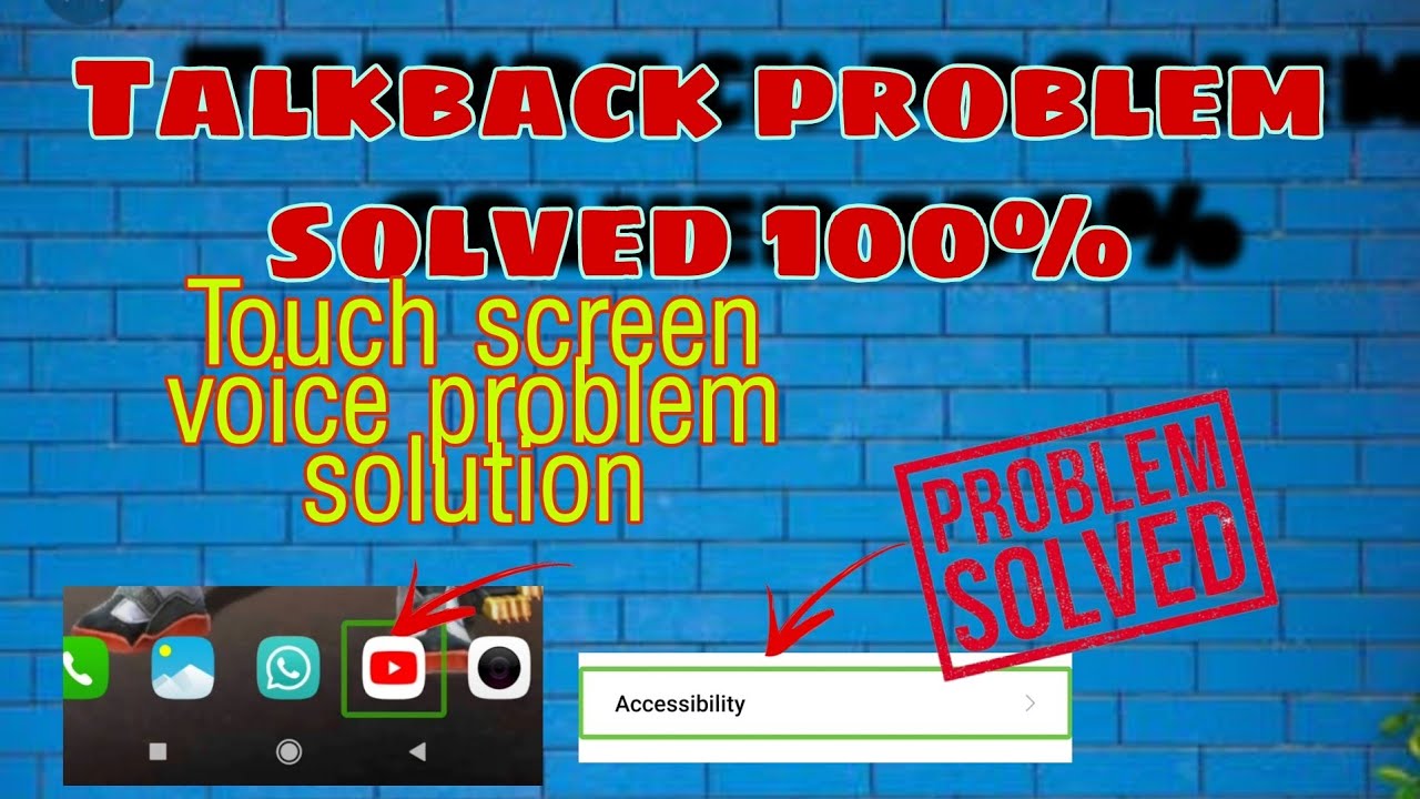 Talkback problem solution || Touch screen voice problem || Accessibility problem solution