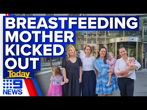 Second mum booted from Melbourne court for breastfeeding | 9 News Australia