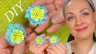 Резинки канзаши для самых маленьких быстро своими руками diy