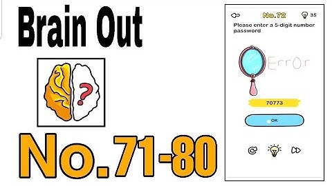 Brain Out Level 71 - 80 Walkthrough Solution / The Games