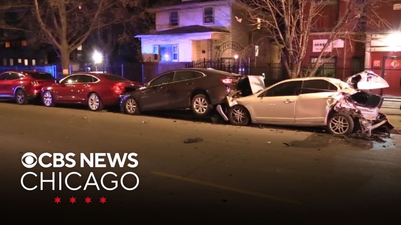 Hit-and-run driver crashes into multiple parked cars in Austin - YouTube
