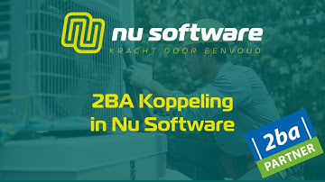 2BA Koppeling in Nu Software