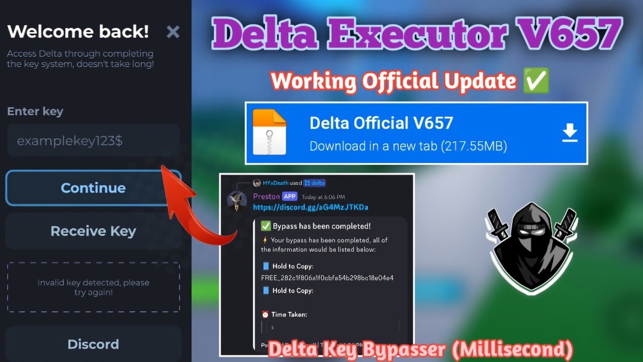 Delta executor new update available v2 657 no key key bypass