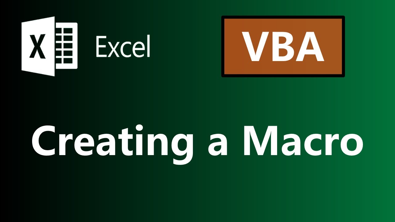 1-Creating a macro - EXCEL VBA - COMPLETE EXCEL TUTORIALS - YouTube