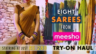 Affordable Meesho SAREE Collection ? | Tryon Haul | KNJ Beats | Genuine Review | Messho Saree Haul