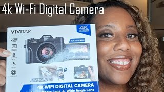 Unboxing My New VIVITAR 4k Wi-Fi Digital Camera 📷 From Walmart!!
