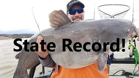 west virginia state record blue catfish!!