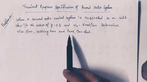 #ControlSystem (  Transient Response Specifications )