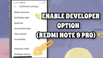 how to enable developer option  in Redmi Note 9 pro