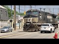 City surprised by train running down middle of street  street running trains rare stuff in ohio