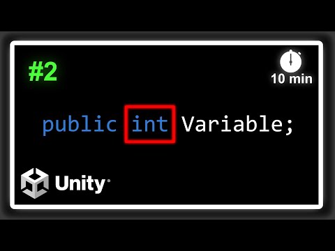 Was ist eine Variable? Types: int - float - string - bool | 2/2 | #2 | Unity  C# Tutorial