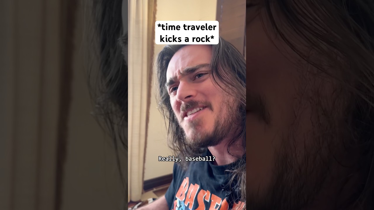 time traveler kicks a rock #shorts #comedy #funny