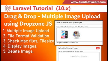 Laravel 10 Multiple Image upload by Drag and drop using Dropzone in Laravel from Scratch Dropzone JS