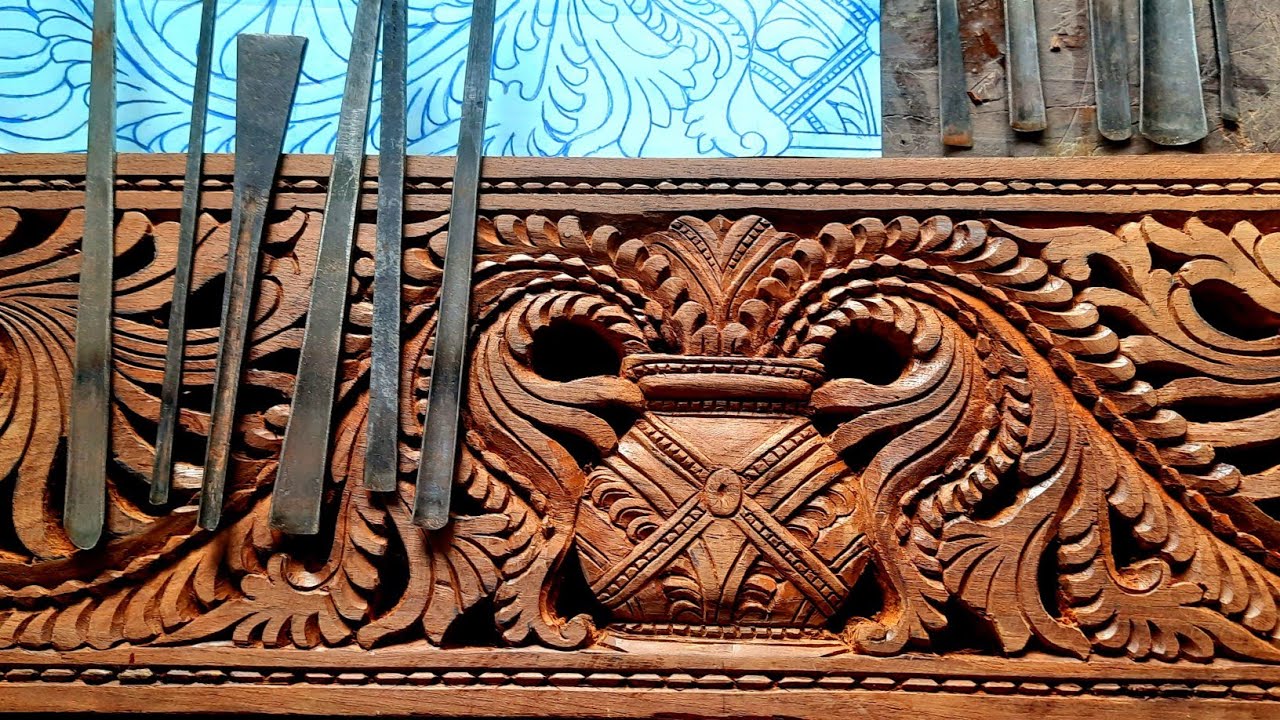 Traditional wood carving tutorialUP wood artpalang working tutorial