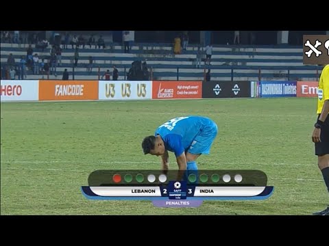 India Vs Lebanon Full Penalty Shoot Out 2023 #saff #indvsleb #penalty