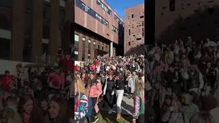 Students at third level colleges held a walkout to protest the student accommodation situation