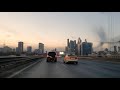 Moscow road trip timelapse: Varshavskoye highway - Moscow-city - Leningradsky avenue