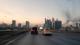 Moscow road trip timelapse: Varshavskoye highway - Moscow-city - Leningradsky avenue