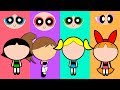 Wrong Face Superhero Powerpuff Girls Finger Family Nursery Rhymes Song for Kids Funny Video