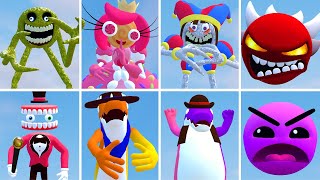 NEW ALL THE AMAZING DIGITAL CIRCUS & SMILEY'S STYLIZED NEXTBOTS FAMILY JUMPSCARES in Garry's Mod!