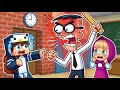 ماين كرافت ولكن ماشا و ريدك تأخرت والمدرس عصب