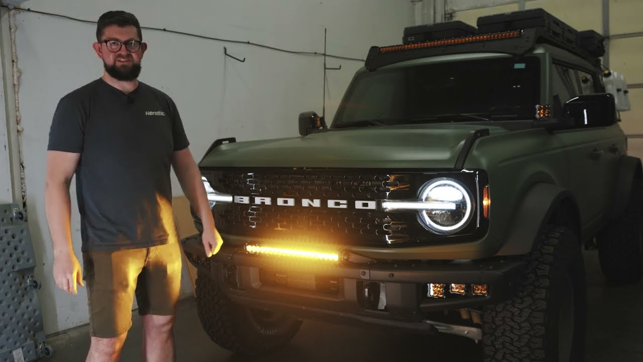 Heretic Bronco Modular Steel Bumper 20"  Light bar Install