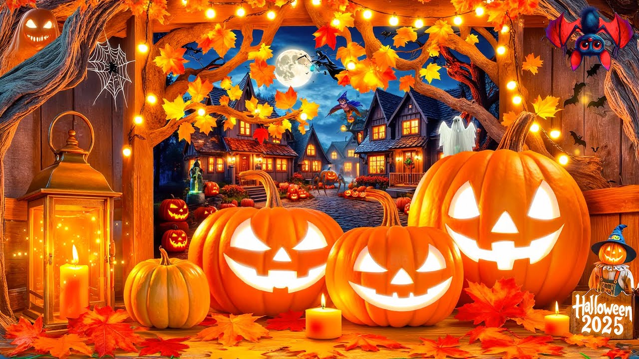 24/7 Cozy Autumn Halloween Ambience 🎃 Best Spooky Halloween Music 2024 👻 Relaxing Halloween Music