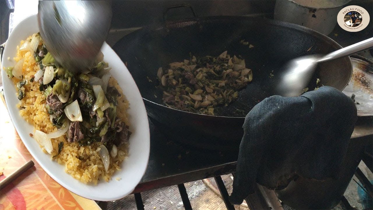 Vietnamese Street Food Special: Savory Fried Rice with Beef and Pickles ...