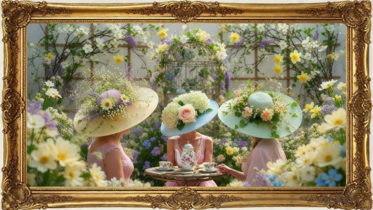 Spring Garden Party 4K Frame TV Art | screensaver | Fiesta de Jardín de Primavera