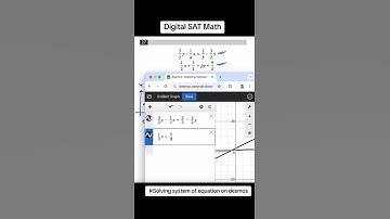 Solving the system.of equations on Desmos #sat #maths #desmos #algebra