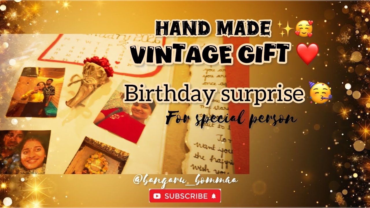 Birthday surprise gift🥳✨|handMade vintage letter gift| trending gift Intha easy???@Bangaru_Bommaa