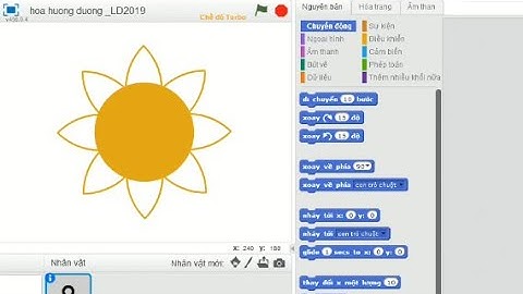 Lập trình Scratch vẽ hoa hướng dương - Đề thi THT Lâm Đồng 2019