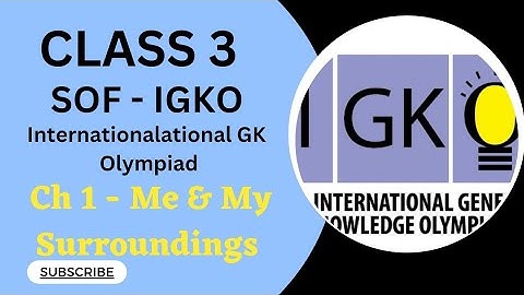 Class 3/IGKO/Ch1 -Me & my surroundings #class3igko #class3currentaffairs #generalknowledge #sofigko
