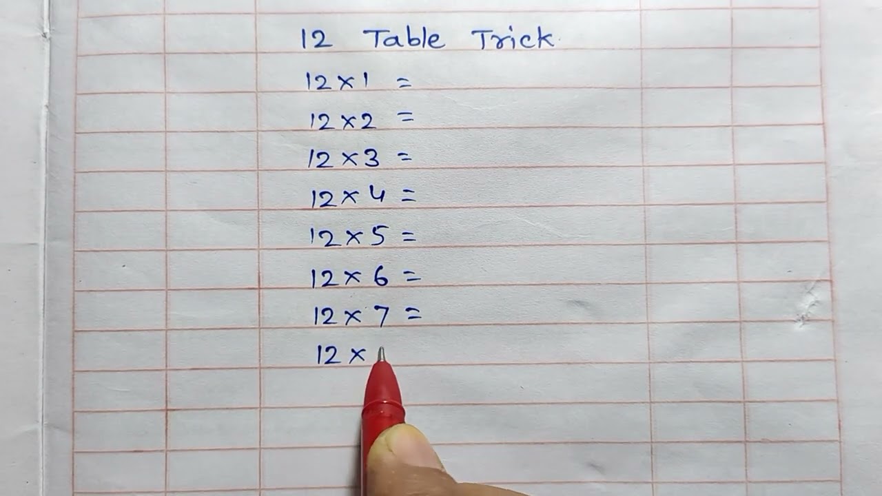 12 table trick 12 ki table trick 12 ka pahada table trick of 12 बारह का पहाड़ा 12 ka pahada 12 table