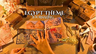 ASMR | Egypt theme | stencil art journaling | no talking/music #relaxing