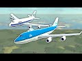 Newly built Boeing 747 collides midair, crashes &amp; gets shot down by missiles | Showcase | Besiege