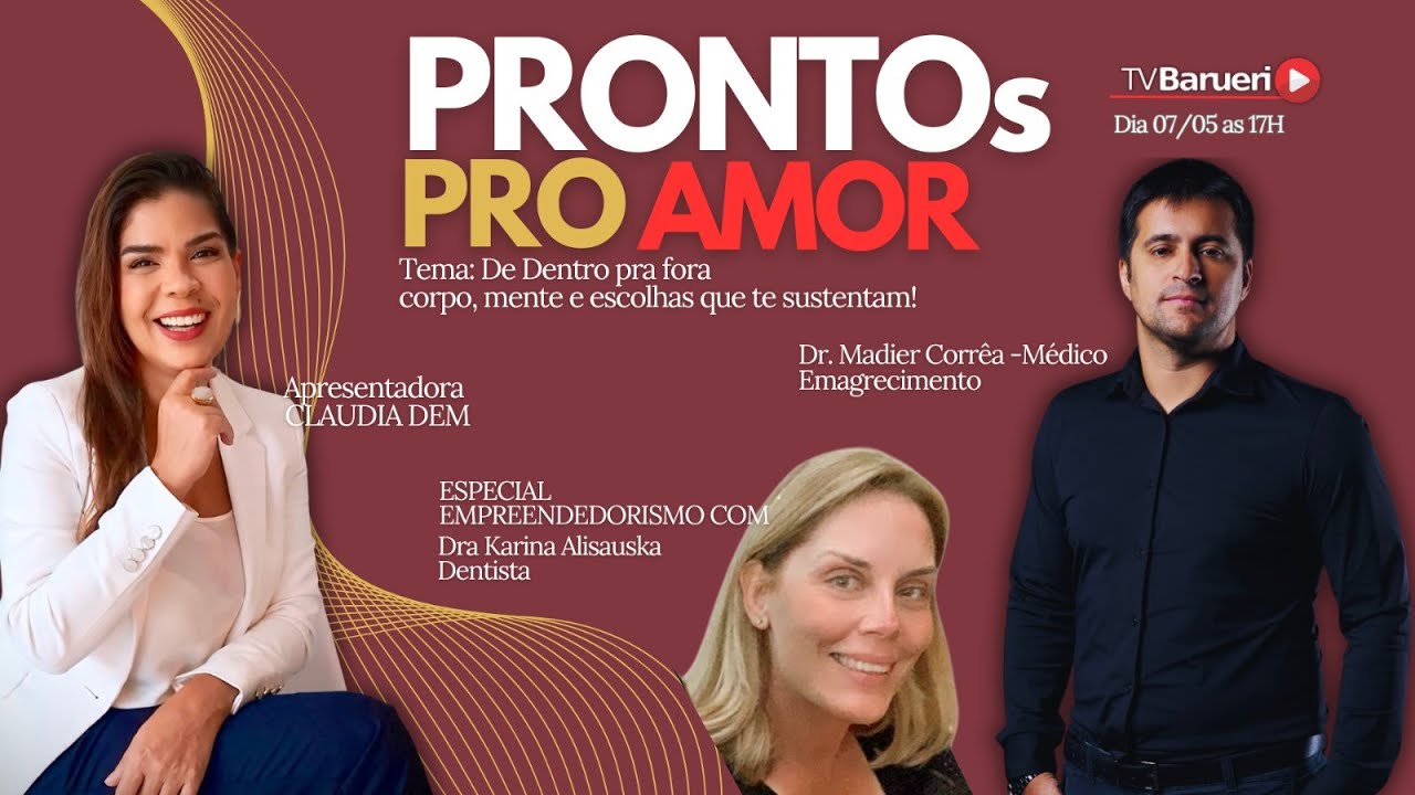 Prontos Pro Amor Com Cláudia Dem | De Dentro Pra Fora Do Corpo, Mente E Escolhas Que Te Sustentam!