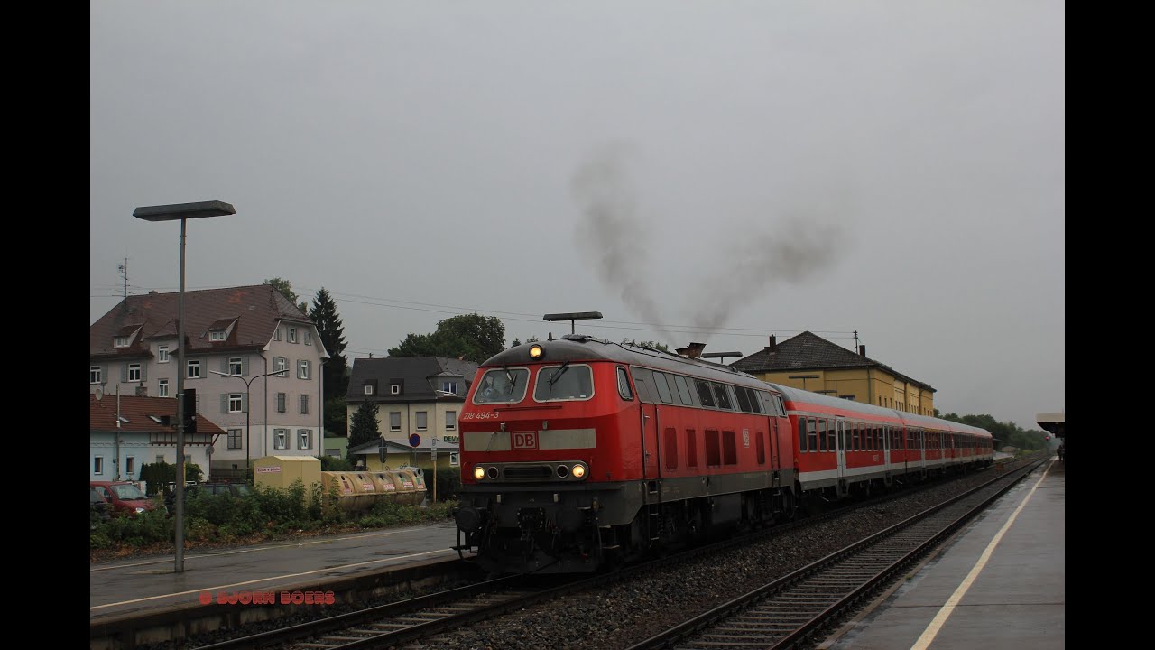 BR 218 494 3 abfahrt aus Aulendorf mit ein wienig R40 abgas V