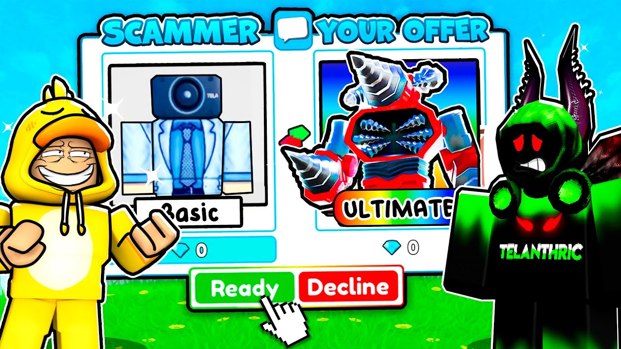 Scamming TELANTHRIC for FREE UNITS in Toilet Tower Defense