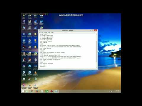 How to lock a File or Folder using Notepad