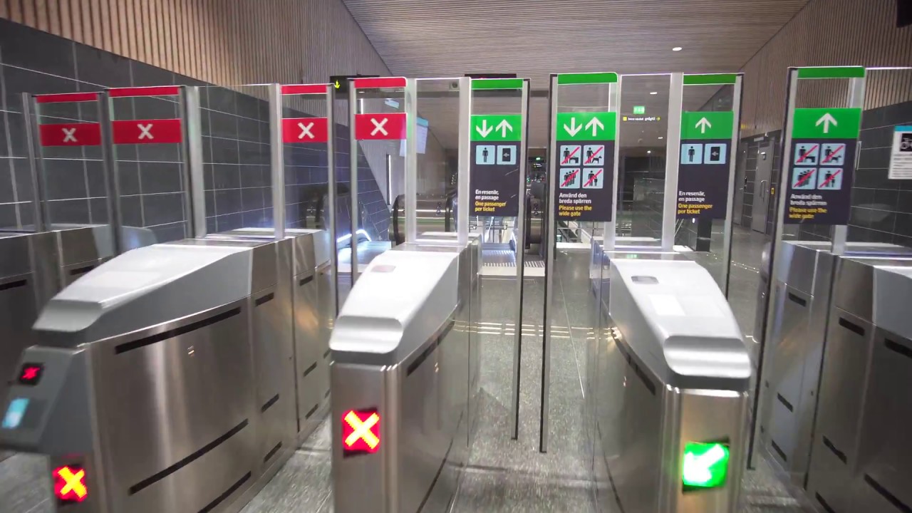 Sweden, Stockholm, train ride from Kallhäll to Jakobsberg, 5X escalator