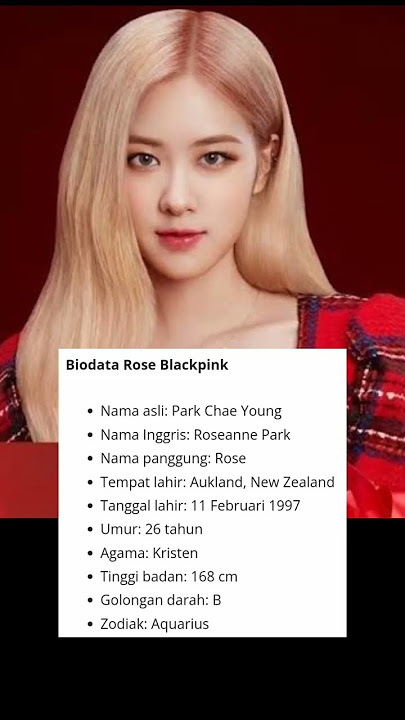 Rose, Biodata Personel BLACKPINK #rose #roseblackpink #blackpink