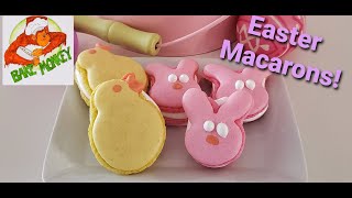 Easter Macarons (Italian meringue)! Marshmallow fluff filling :)