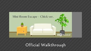 Mini Room Escape – Chick ver. (Hints & Solutions)