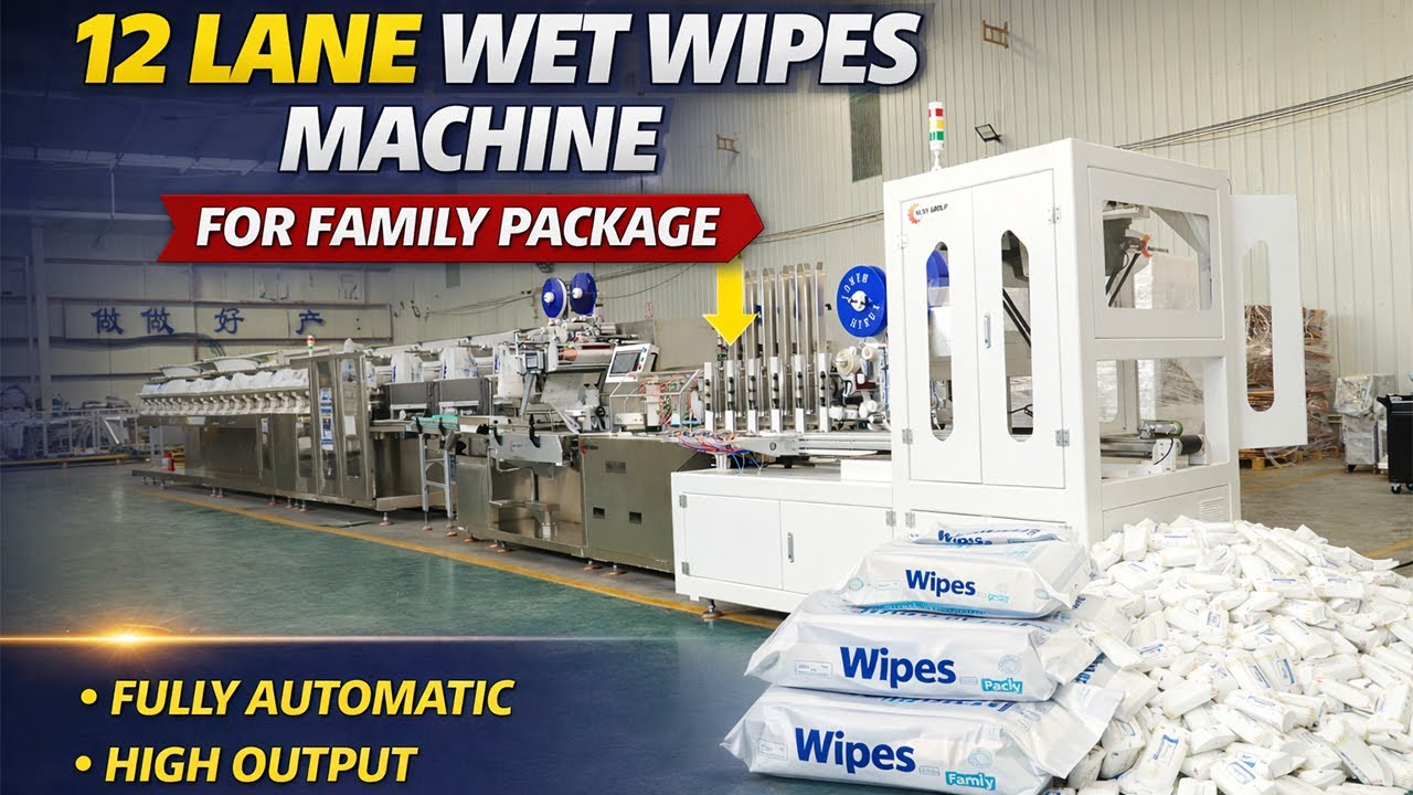 12 Roll Wet Wipes Production Line for Family Package | Family Pack Wet ...