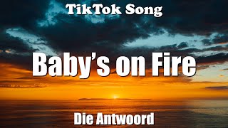 Baby’s on Fire - Die Antwoord (Lyrics) - TikTok Song Resimi